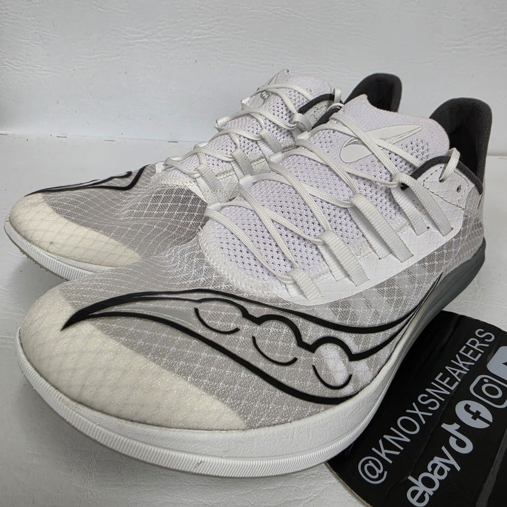 Saucony Terminal VT White Carbon Track and Field Spikes S29101 10 Men's Size 9.5
